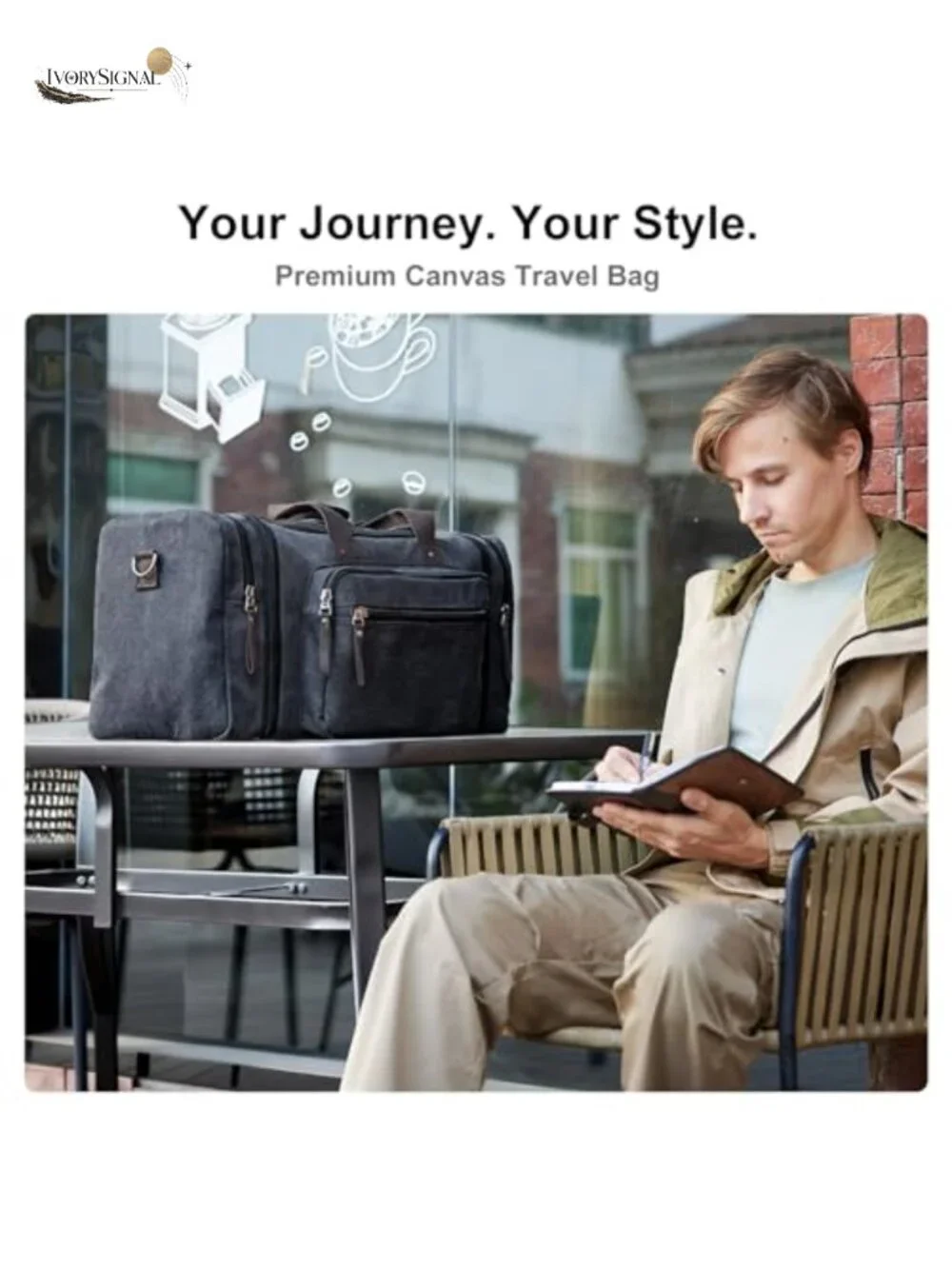 Expandable Canvas Travel Duffle Bag Weekender Carry-On